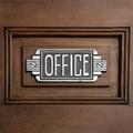 Design Toscano Streamlined Art Deco Cast Iron Office Door Sign SP3196